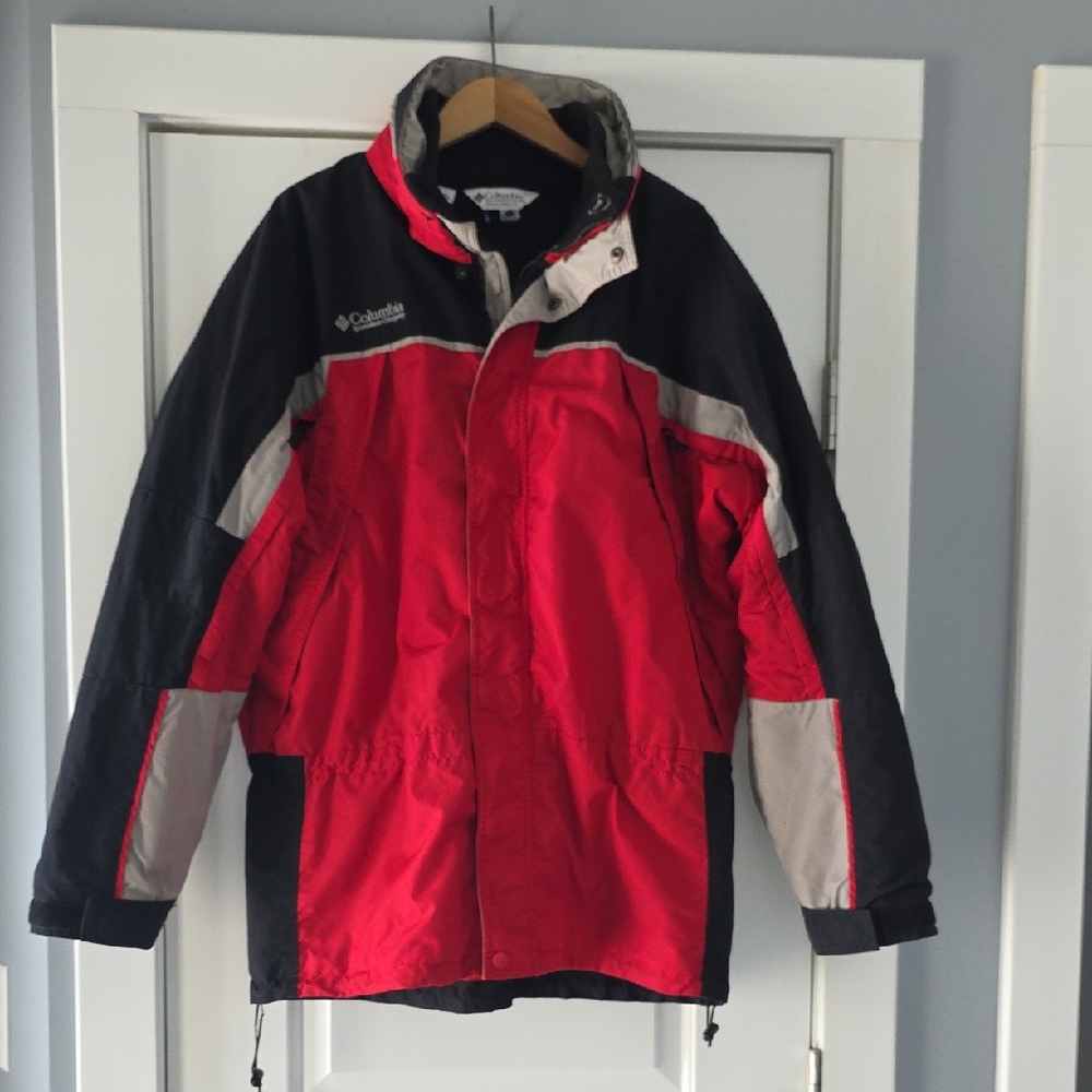 Columbia Red, Black, Gray Winter Outdoor Jacket!